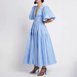 Aje Fallingwater Gathered Midi Dress